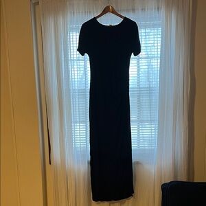 A Pea in the Pod Classic Black Maxi Dress